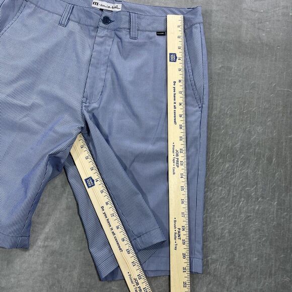 Travis‎ Mathew Mens 34 Blue Stripe Lightweight Golf Shorts - Picture 4 of 7